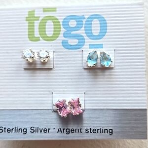 NEW💫Sterling Silver Earrings Set of 3 Pairs